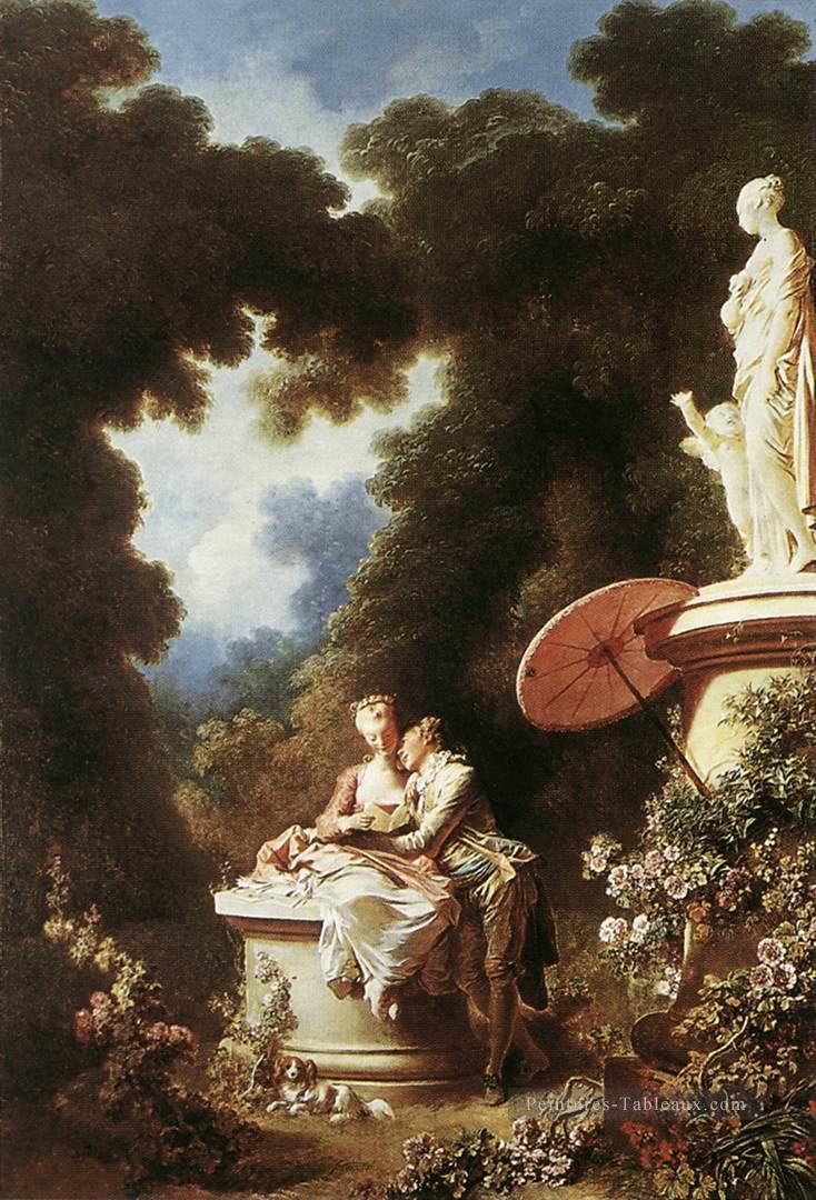 La confession d’amour Jean Honoré Fragonard Rococo Peintures à l'huile